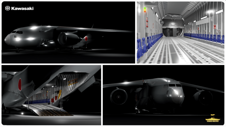 The Kawasaki C-2 Transport Aircraft in Roblox is a fully scripted, mid-size military transport jet developed by Kawasaki Aerospace Company.