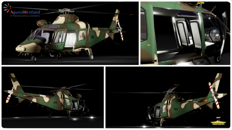The AgustaWestland AW109 Helicopter in Roblox is a fully scripted, lightweight twin-engine helicopter designed for multi-role use.