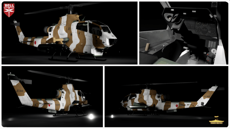 The Bell AH-1S Cobra Attack Helicopter in Roblox is a fully scripted and highly detailed model of the iconic single-engine attack helicopter developed by Bell Helicopter.