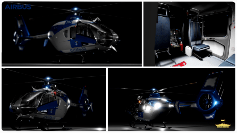 The Eurocopter EC135 Light Helicopter (now known as the Airbus H135) in Roblox is a highly detailed and fully scripted model of the twin-engine civil utility helicopter used worldwide for law enforcement, emergency medical services, and transport.