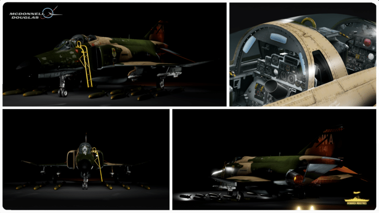 The McDonnell Douglas F-4 Phantom II Fighter in Roblox is a fully scripted and detailed recreation of the legendary American twin-engine, tandem two-seat supersonic jet.