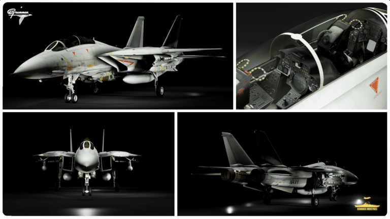 The Grumman F-14A Tomcat Fighter in Roblox is a fully scripted, high-detail model of the iconic two-seat, twin-engine interceptor developed for the U.S. Navy.