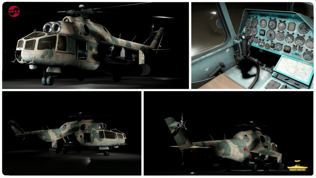The Mil Mi-24 Hind Attack Helicopter in Roblox is a fully scripted and detailed model of the iconic Soviet-era gunship.