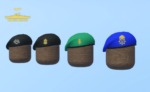 The Ukrainian Armed Forces Beret Pack for Roblox features high-quality PBR-designed berets representing multiple Ukrainian military branches, including Special Forces, Navy, Marines, and Army.
