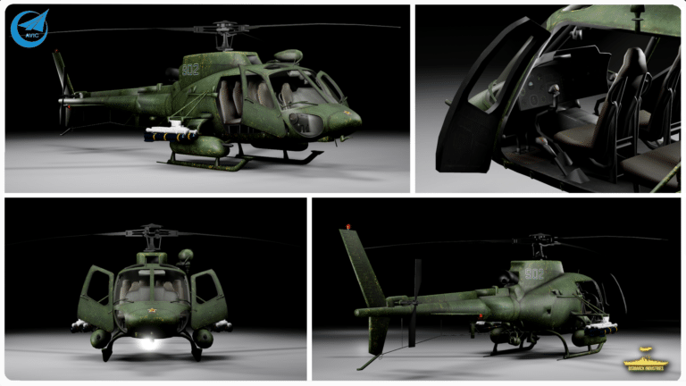 The Changhe Z-11 Light Helicopter in Roblox is a detailed model of China’s compact and versatile utility helicopter, developed by Changhe Aircraft Industries Corporation.