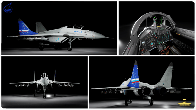 The Mikoyan MiG-35D Fulcrum-F Multirole Fighter in Roblox is a high-fidelity model of Russia’s advanced fourth-generation multirole jet, developed by Mikoyan.