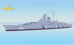 The KMS Bismarck is a highly detailed Roblox recreation of the legendary German battleship, featuring accurate superstructure layout, naval camouflage, and fully modelled weapon systems.